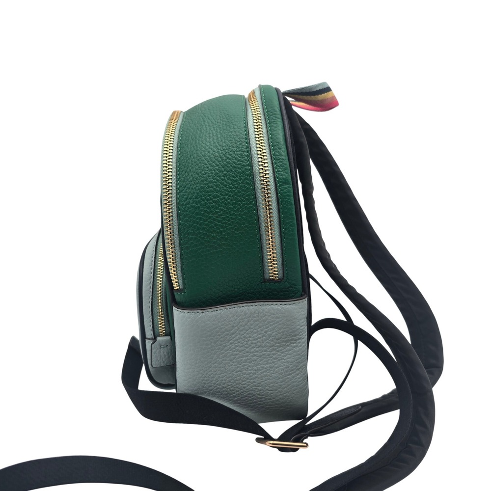 Coach Mini Backpack Green Leather Beet Design Gold Hardware - Picture 7 of 11
